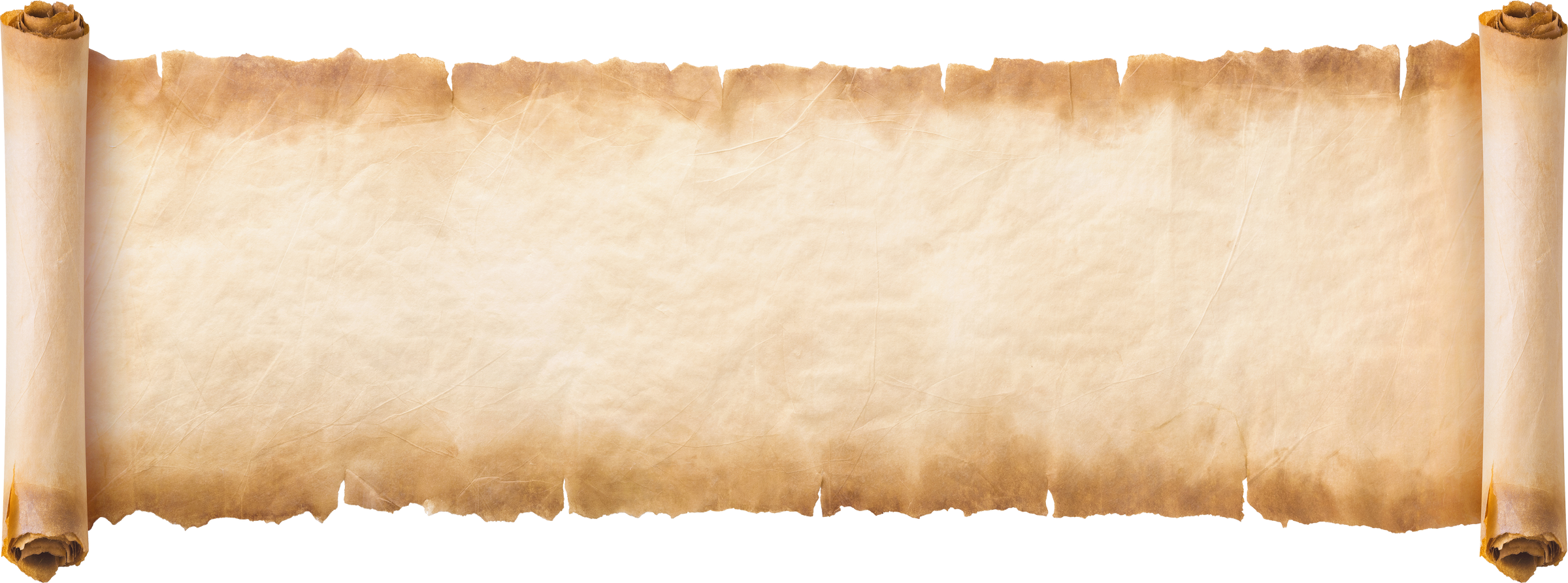 Vintage Parchment Paper Scroll Cutout
